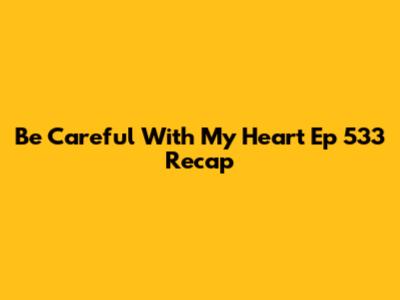 Be Careful With My Heart Ep 533 Recap