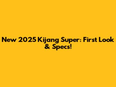 New 2025 Kijang Super: First Look & Specs!