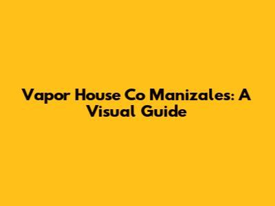 Vapor House Co Manizales: A Visual Guide